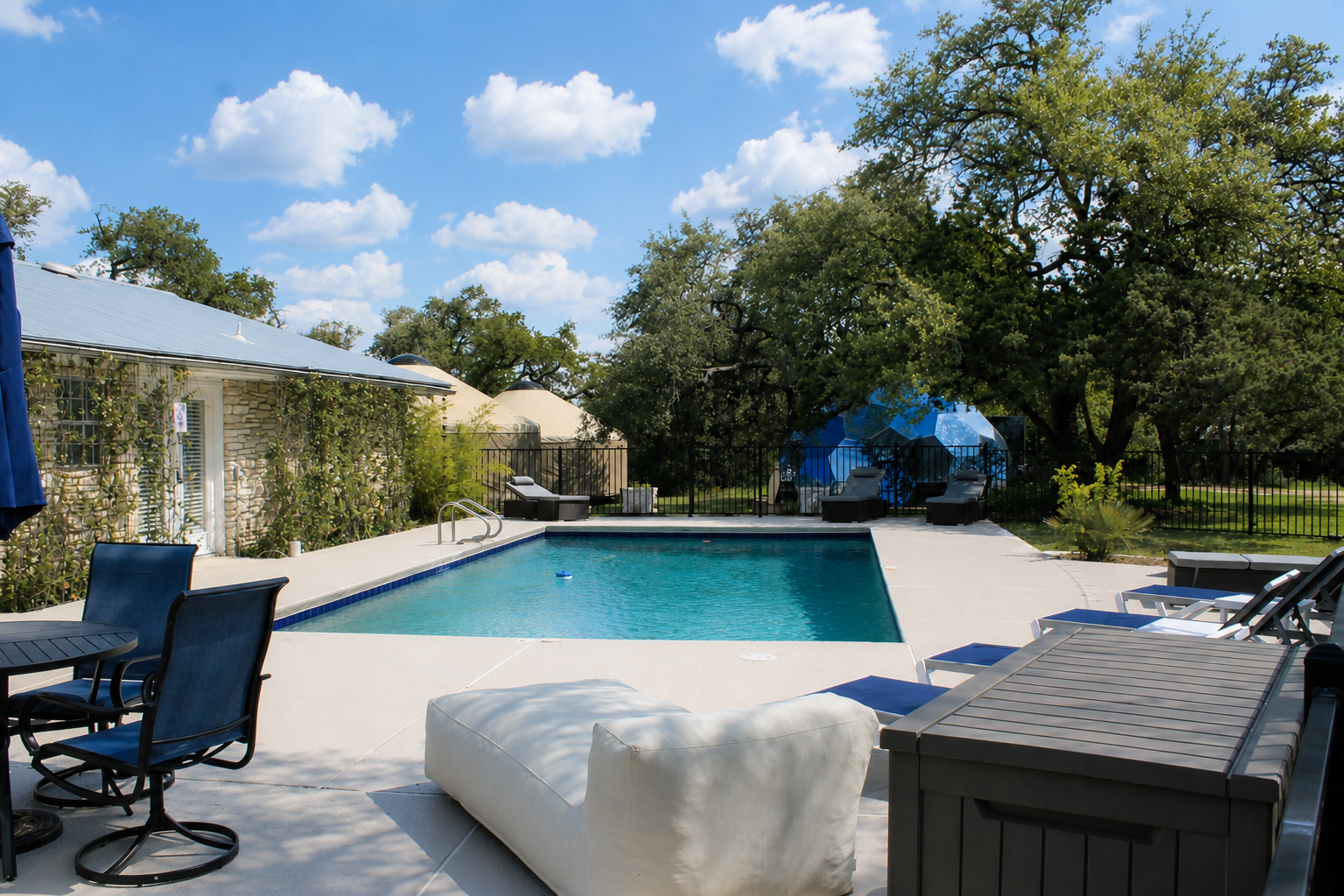The pool at AWKN Ranch